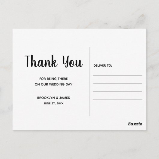 Cartes Postales Mariage En Marbre Et Or (Dos)