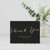 Cartes postales Mariage Gold Foil Noir (Debout devant)