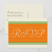 Cartes postales Mariage Orange Citrus RSVP (Devant / Derrière)