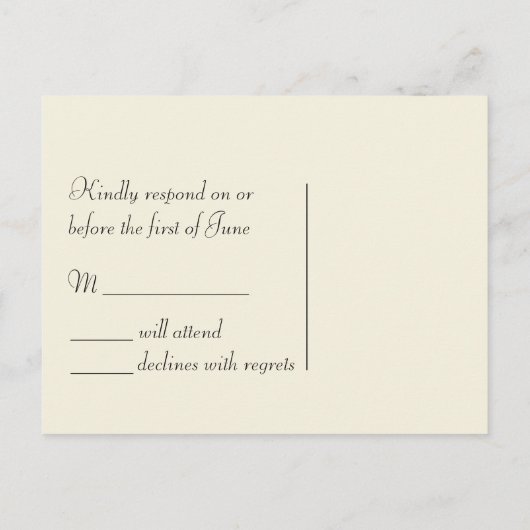 Cartes postales Mariage Orange Citrus RSVP (Dos)