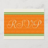 Cartes postales Mariage Orange Citrus RSVP (Devant)