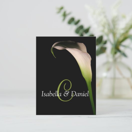 Cartes postales mariages Calla Lily C Monogrammes (Debout devant)