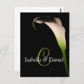 Cartes postales mariages Calla Lily C Monogrammes (Devant / Derrière)