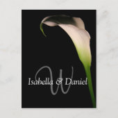Cartes postales mariages Calla Lily W Monogrammes (Devant)