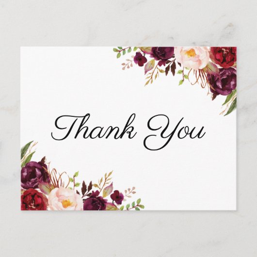 Cartes postales Marsala & Merci Mariage rose (Devant)