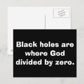 Cartes postales Math Black Hole (Devant / Derrière)