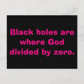 Cartes postales Math Black Hole (Devant)