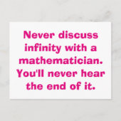 Cartes postales Math Infinity (Devant)