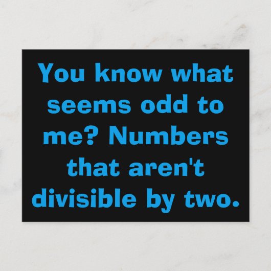 Cartes postales Math Odd (Devant)