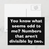 Cartes postales Math Odd (Devant / Derrière)