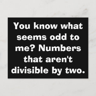Cartes postales Math Odd
