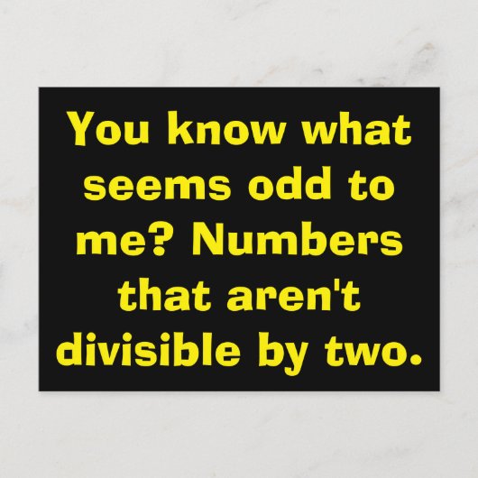 Cartes postales Math Odd (Devant)