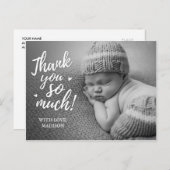 Cartes postales Merci bébé (Devant / Derrière)