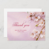 Cartes postales Merci de mariage élégant en fleurs (Devant / Derrière)