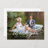 Cartes postales Merci de script moderne (Devant / Derrière)