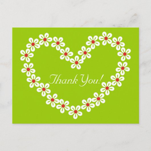 Cartes postales Merci Flower Heart (Devant)