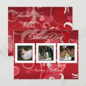 Cartes postales Merci mariage insérez vos photos (Devant / Derrière)