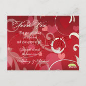 Cartes postales Merci mariage insérez vos photos (Dos)