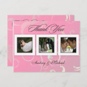Cartes postales Merci mariage insérez vos photos (Devant / Derrière)
