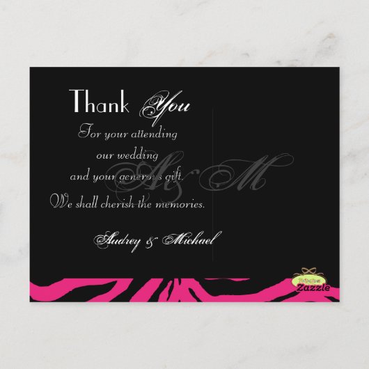 Cartes postales Merci mariage insérez vos photos (Dos)