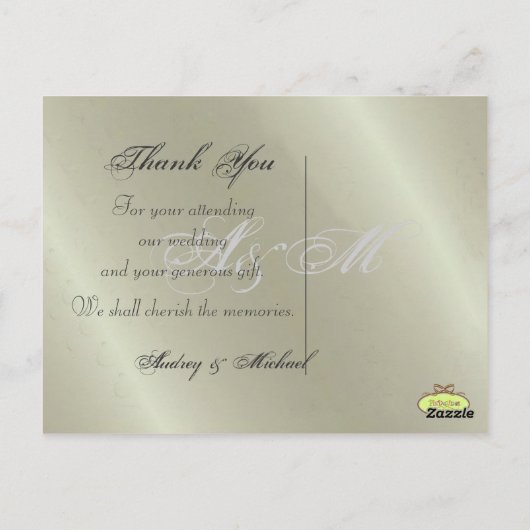 Cartes postales Merci mariage insérez vos photos (Dos)