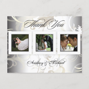 Cartes postales Merci mariage insérez vos photos