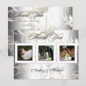 Cartes postales Merci mariage insérez vos photos (Devant / Derrière)