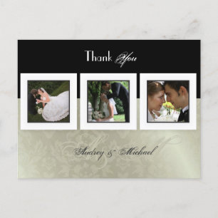 Cartes postales Merci mariage insérez vos photos