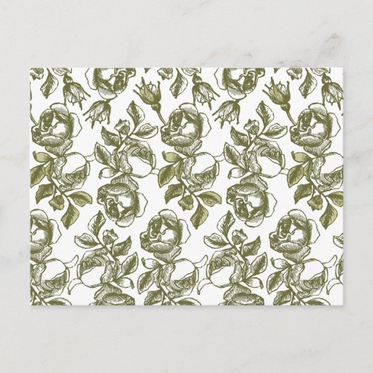 Cartes postales Merci personnalisées Roses d'or bl (Devant)