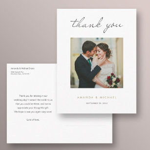 Cartes postales Merci pour les Mariages invités et