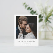 Cartes postales Merci pour Mariage avec photo pers (Debout devant)