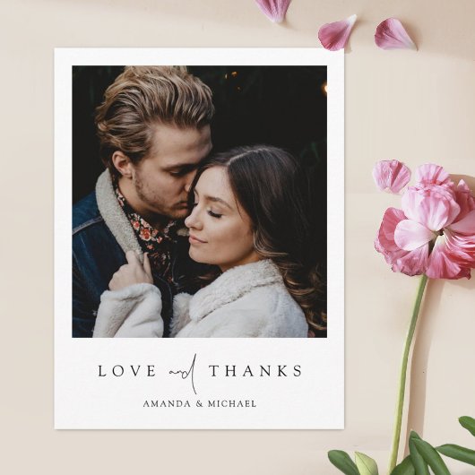 Cartes postales Merci pour Mariage avec photo pers