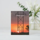 Cartes postales Merci Silhouette de lignes électri (Debout devant)