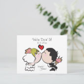 Cartes postales mignonnes de mariage de jeunes (Debout devant)