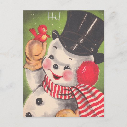 Cartes postales mignonnes de Noël de bonhomme de (Devant)