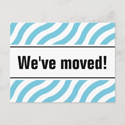 Cartes postales mobiles modernes avec lignes d'ond (Devant)