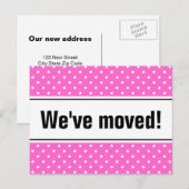 Cartes postales mobiles | pois rose et blanc (Devant / Derrière)