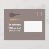 Cartes postales modernes de déplacement de clé (Dos)