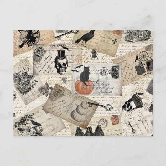 Cartes postales modernes vintage Halloween (Devant)