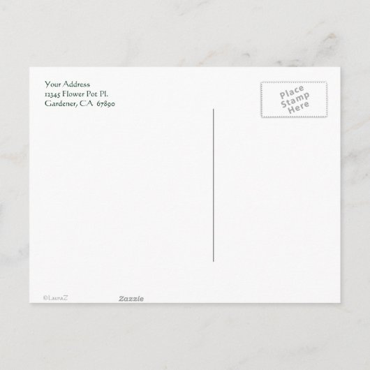 Cartes postales modifiables de roses rayées rouges (Dos)