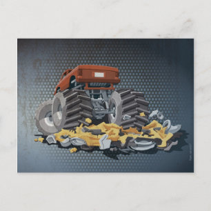 Cartes postales Monster Truck Crushed Car Grunge