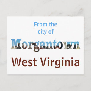Cartes postales Morgantown WV Skyline Word