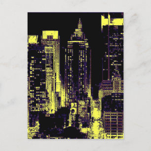 Cartes postales New York City at Night Pop Art