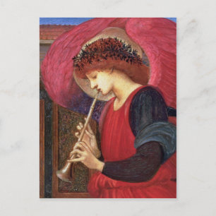 Cartes postales Noël Angel - Burne-Jones - Rouge