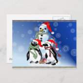 Cartes postales Noël Penquin et Snowman (Devant / Derrière)