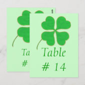 Cartes postales Numéro de tableau, Points Shamrock (Devant / Derrière)