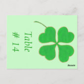 Cartes postales Numéro de tableau, Points Shamrock (Dos)