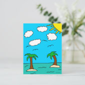 Cartes postales Ocean et Palm Tree (Debout devant)