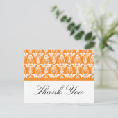 Cartes postales Orange Damask Merci (Debout devant)