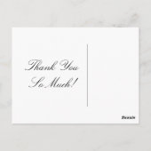 Cartes postales Orange Damask Merci (Dos)